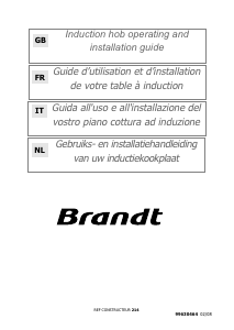 Mode d’emploi Brandt TI302BS1 Table de cuisson