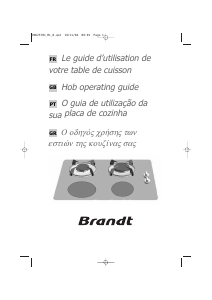 Mode d’emploi Brandt TI213BS1 Table de cuisson