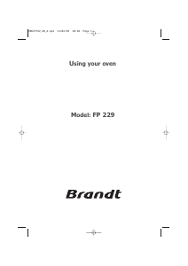 Manual Brandt FP229WS1 Oven