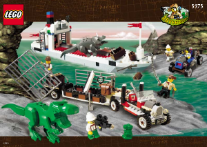 Bruksanvisning Lego set 5975 Adventurers T-Rex transport