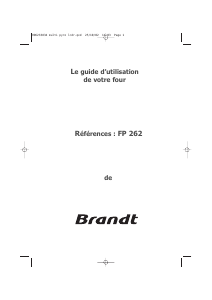 Mode d’emploi Brandt FP665BF1 Four