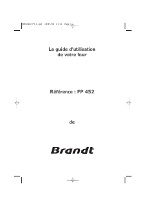 Mode d’emploi Brandt FP452BF1 Four