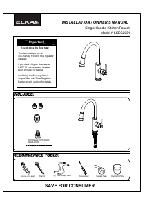 Manual Elkay LKEC2031 Faucet