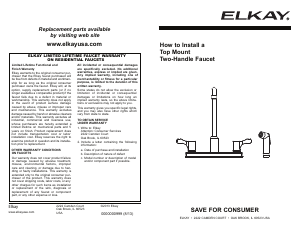 Manual Elkay LKD2442BHC Faucet