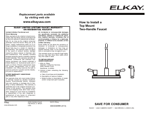 Manual Elkay LKD2442C Faucet