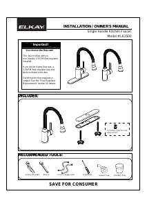 Manual Elkay LK2500 Faucet