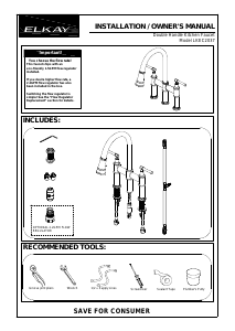 Manual Elkay LKEC2037 Faucet