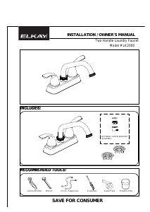Manual Elkay LK2000CR Faucet