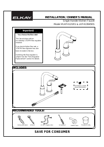 Manual Elkay LKF413945RS Faucet