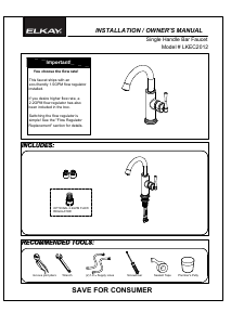 Manual Elkay LKEC2012 Faucet