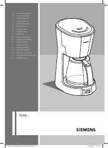 Manual Siemens TC3A0103 Máquina de café