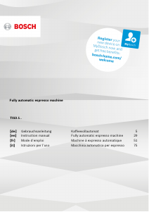 Mode d’emploi Bosch TIS30159DE Machine à expresso