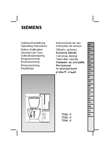 Bruksanvisning Siemens TC60101V Kaffemaskin