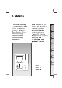 Kullanım kılavuzu Siemens TC66201V Kahve makinesi