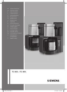 Manual de uso Siemens TC86304 Máquina de café