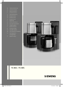 Manual Siemens TC86505 Máquina de café