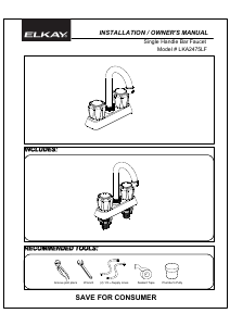 Manual Elkay LKA2475LF Faucet