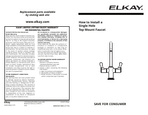 Manual Elkay LKD2223C Faucet