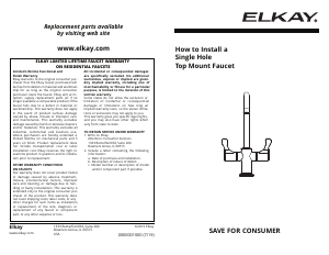 Manual Elkay LKD20858C Faucet