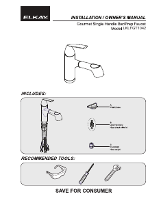 Manual Elkay LKGT1042 Faucet