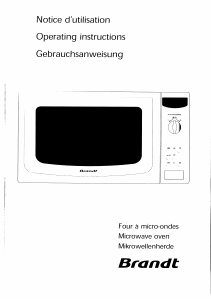 Manual Brandt MEG51B1E Microwave