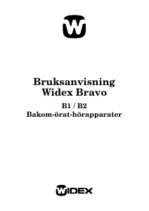 Bruksanvisning Widex Bravo B2 Hörapparat