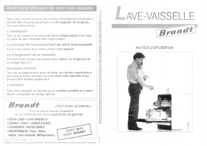 Mode d’emploi Brandt LV140B Lave-vaisselle