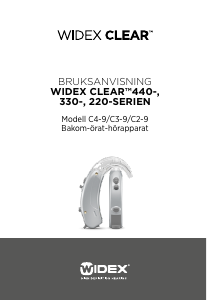 Bruksanvisning Widex Clear 330 C3-9 Hörapparat