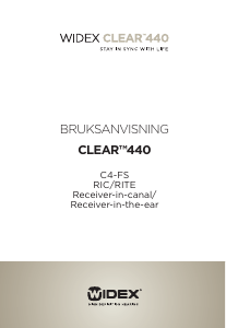 Bruksanvisning Widex Clear 440 C4-FS Hörapparat