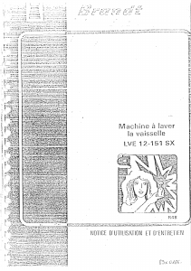 Mode d’emploi Brandt LVE12151S Lave-vaisselle