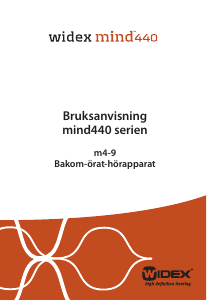 Bruksanvisning Widex Mind 440 M4-9 Hörapparat