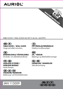 Manual Auriol IAN 115009 Clock