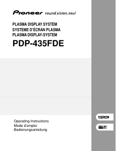 Bedienungsanleitung Pioneer PDP-435FDE Plasma fernseher