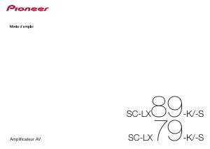 Mode d’emploi Pioneer SC-LX89-K Récepteur