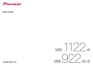 Mode d’emploi Pioneer VSX-1122-K Récepteur