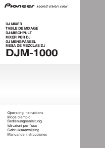 Manual de uso Pioneer DJM-1000 Mesa de mezcla