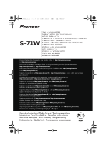Manual de uso Pioneer S-71 Subwoofer