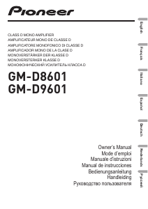 Manuale Pioneer GM-D9601 Amplificatore auto