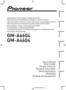 Manual de uso Pioneer GM-A4604 Amplificador para coche