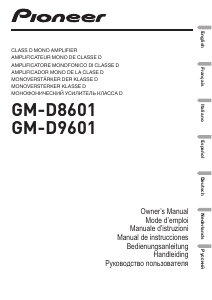 Руководство Pioneer GM-D8601 Автомобильный усилитель