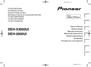 Manual de uso Pioneer DEH-X3600UI Radio para coche