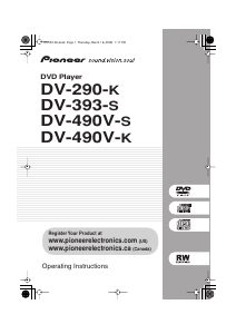 Manual Pioneer DV-490V-S DVD Player