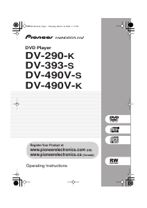 Manual Pioneer DV-490V-K DVD Player