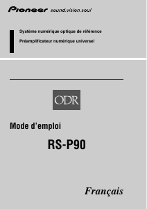 Mode d’emploi Pioneer RS-P90 Préamplificateur
