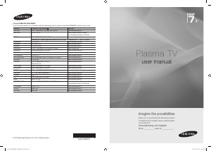 Mode d’emploi Samsung PS63C7700YS Téléviseur plasma