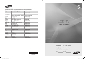 Manual Samsung LE40B551A6P LCD Television