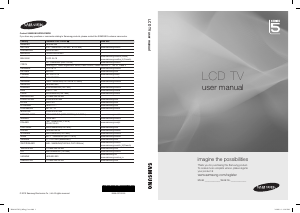 Manuale Samsung LE37C579J1S LCD televisore