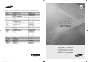 Mode d’emploi Samsung LE46A568P3M Téléviseur LCD