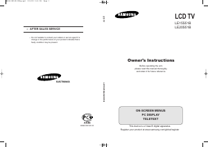 Manual Samsung LE20S52B LCD Television