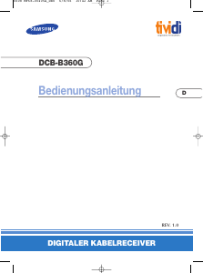 Bedienungsanleitung Samsung DCB-B360G Digital-receiver